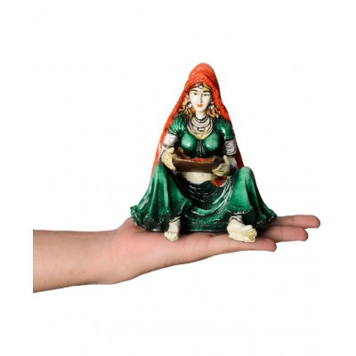 eCraftIndia Green Polyresin Figurines - Pack of 1