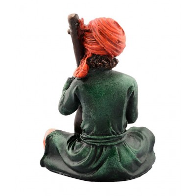 eCraftIndia Green Rajasthani Playing Sitar Musical Instrument