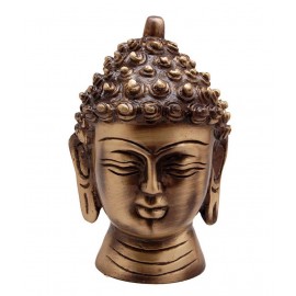 eCraftIndia Metal Meditating Buddha Head