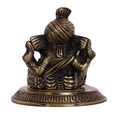 eCraftIndia Metal Pagdi Lord Ganesha on Flower