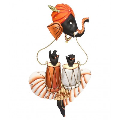 eCraftIndia Orange Iron Figurines - Pack of 1