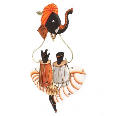 eCraftIndia Orange Iron Figurines - Pack of 1