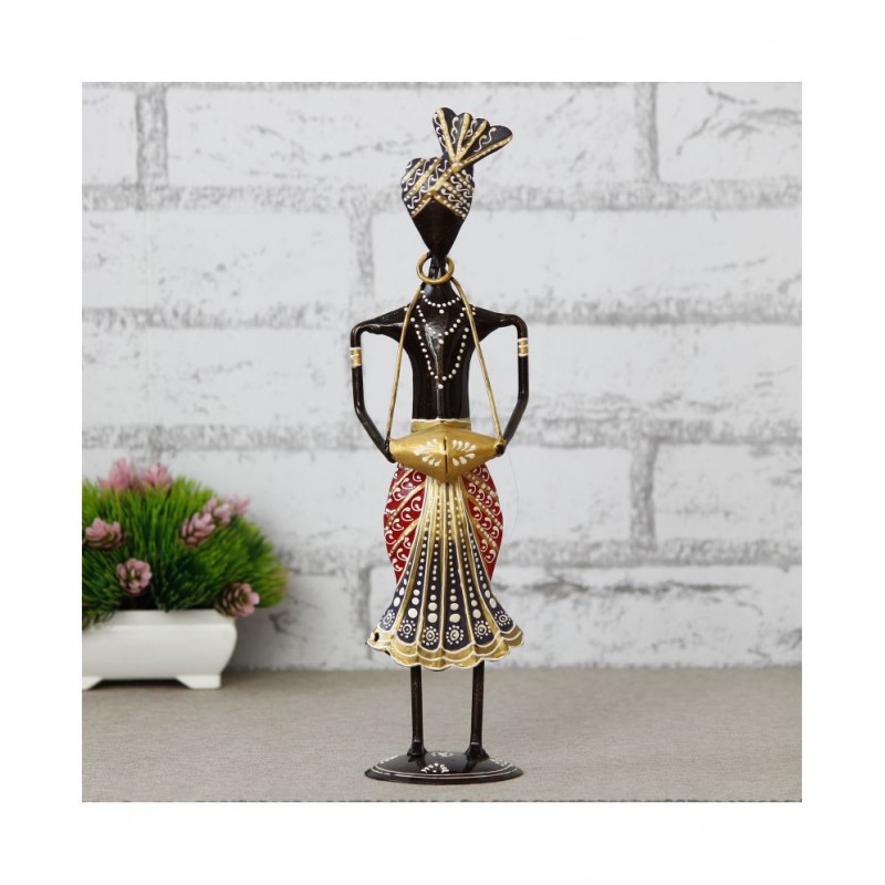 eCraftIndia Orange Iron Figurines - Pack of 1