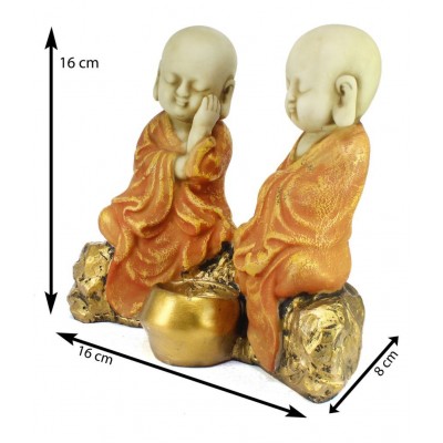 eCraftIndia Orange Polyresin Figurines - Pack of 1
