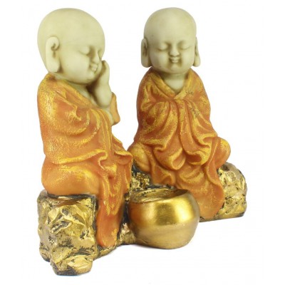 eCraftIndia Orange Polyresin Figurines - Pack of 1