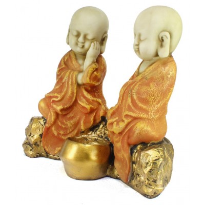 eCraftIndia Orange Polyresin Figurines - Pack of 1
