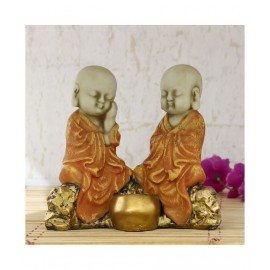 eCraftIndia Orange Polyresin Figurines - Pack of 1