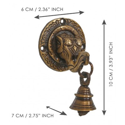eCraftIndia Showpiece Brass Ganesha Idol 6 x 7 cms Pack of 1