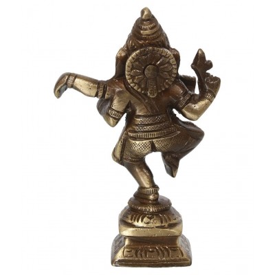 eCraftIndia Showpiece Brass Ganesha Idol 7 x 3 cms Pack of 1