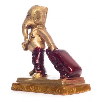 eCraftIndia Showpiece Brass Ganesha Idol 8 x 5 cms Pack of 1