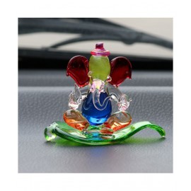 eCraftIndia Showpiece Crystal Ganesha Idol 7 x 4 cms Pack of 1