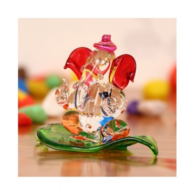 eCraftIndia Showpiece Crystal Ganesha Idol 7 x 4 cms Pack of 1