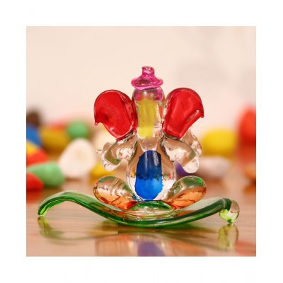 eCraftIndia Showpiece Crystal Ganesha Idol 7 x 4 cms Pack of 1