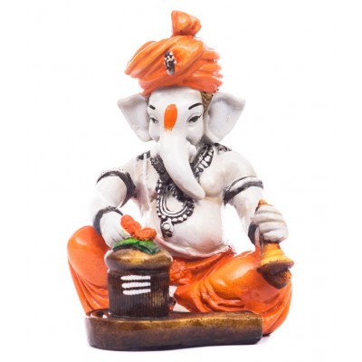 eCraftIndia Showpiece Resin Ganesha Idol 10 x 10 cms Pack of 1