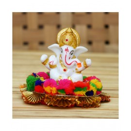 eCraftIndia Showpiece Resin Ganesha Idol 10 x 10 cms Pack of 1