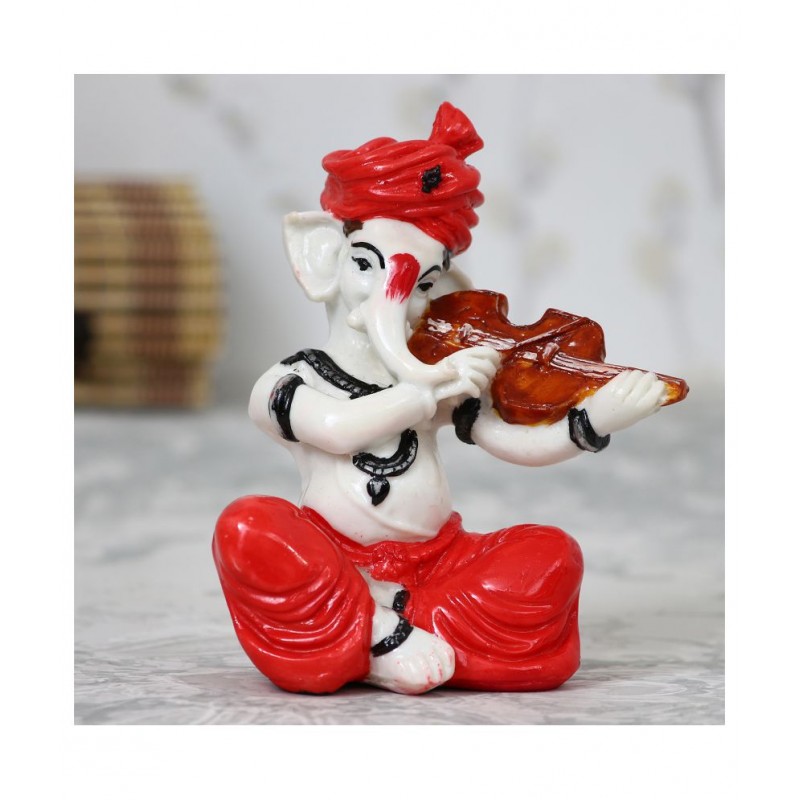 eCraftIndia Showpiece Resin Ganesha Idol 10 x 6 cms Pack of 1