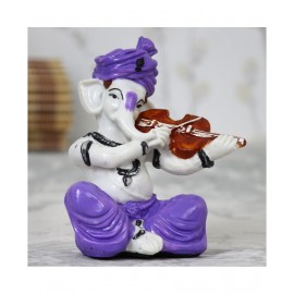 eCraftIndia Showpiece Resin Ganesha Idol 10 x 6 cms Pack of 1