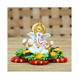 eCraftIndia Showpiece Resin Ganesha Idol 11 x 11 cms Pack of 1