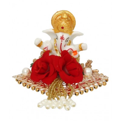 eCraftIndia Showpiece Resin Ganesha Idol 11 x 13 cms Pack of 1