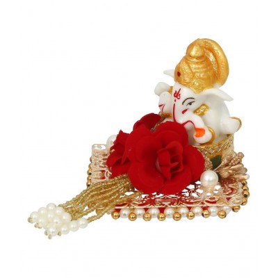eCraftIndia Showpiece Resin Ganesha Idol 11 x 13 cms Pack of 1