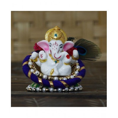 eCraftIndia Showpiece Resin Ganesha Idol 11 x 7 cms Pack of 1