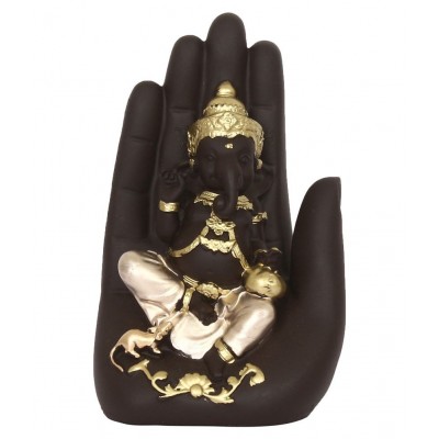 eCraftIndia Showpiece Resin Ganesha Idol 11 x 8 cms Pack of 1