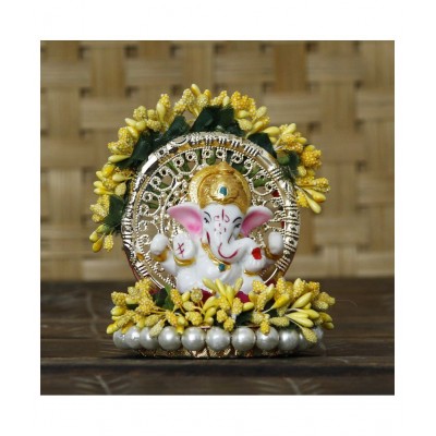 eCraftIndia Showpiece Resin Ganesha Idol 11 x 9 cms Pack of 1