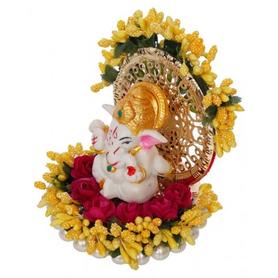 eCraftIndia Showpiece Resin Ganesha Idol 11 x 9 cms Pack of 1