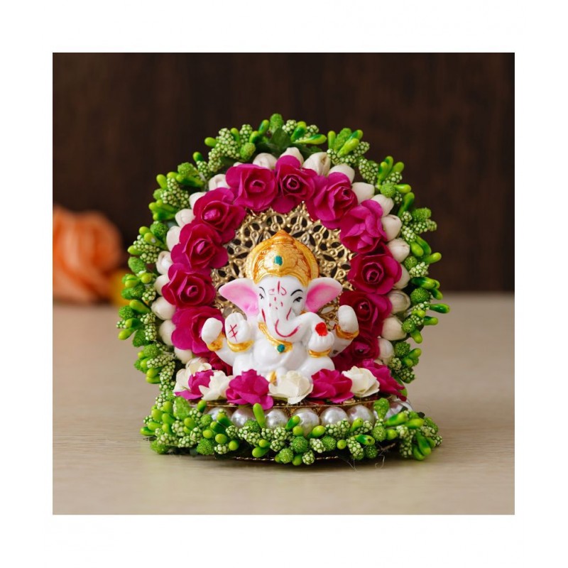 eCraftIndia Showpiece Resin Ganesha Idol 12 x 10 cms Pack of 1