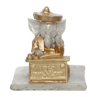 eCraftIndia Showpiece Resin Ganesha Idol 12 x 10 cms Pack of 1