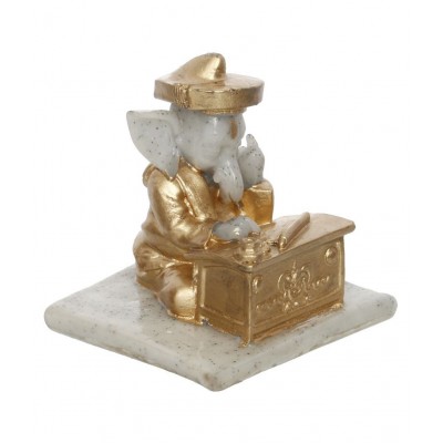 eCraftIndia Showpiece Resin Ganesha Idol 12 x 10 cms Pack of 1