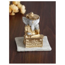 eCraftIndia Showpiece Resin Ganesha Idol 12 x 10 cms Pack of 1