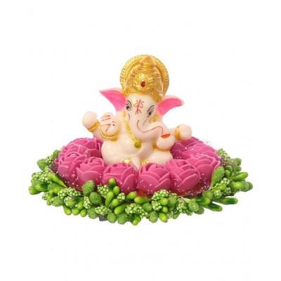 eCraftIndia Showpiece Resin Ganesha Idol 12 x 12 cms Pack of 1