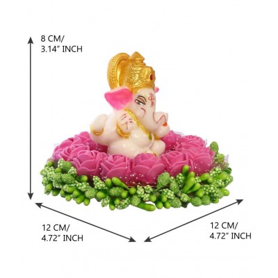 eCraftIndia Showpiece Resin Ganesha Idol 12 x 12 cms Pack of 1