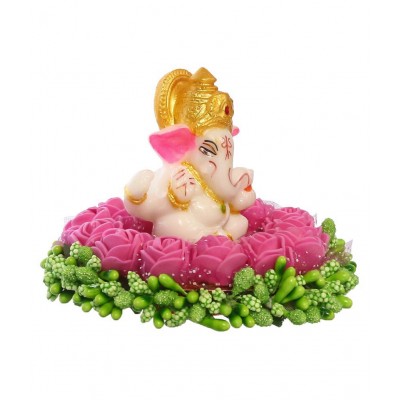 eCraftIndia Showpiece Resin Ganesha Idol 12 x 12 cms Pack of 1
