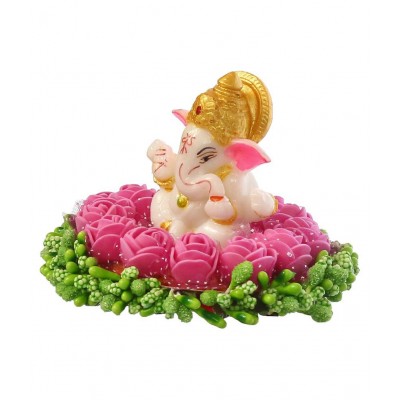 eCraftIndia Showpiece Resin Ganesha Idol 12 x 12 cms Pack of 1