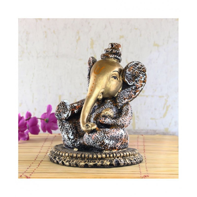 eCraftIndia Showpiece Resin Ganesha Idol 12 x 5 cms Pack of 1