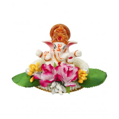 eCraftIndia Showpiece Resin Ganesha Idol 12 x 9 cms Pack of 1