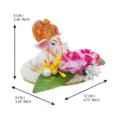 eCraftIndia Showpiece Resin Ganesha Idol 12 x 9 cms Pack of 1