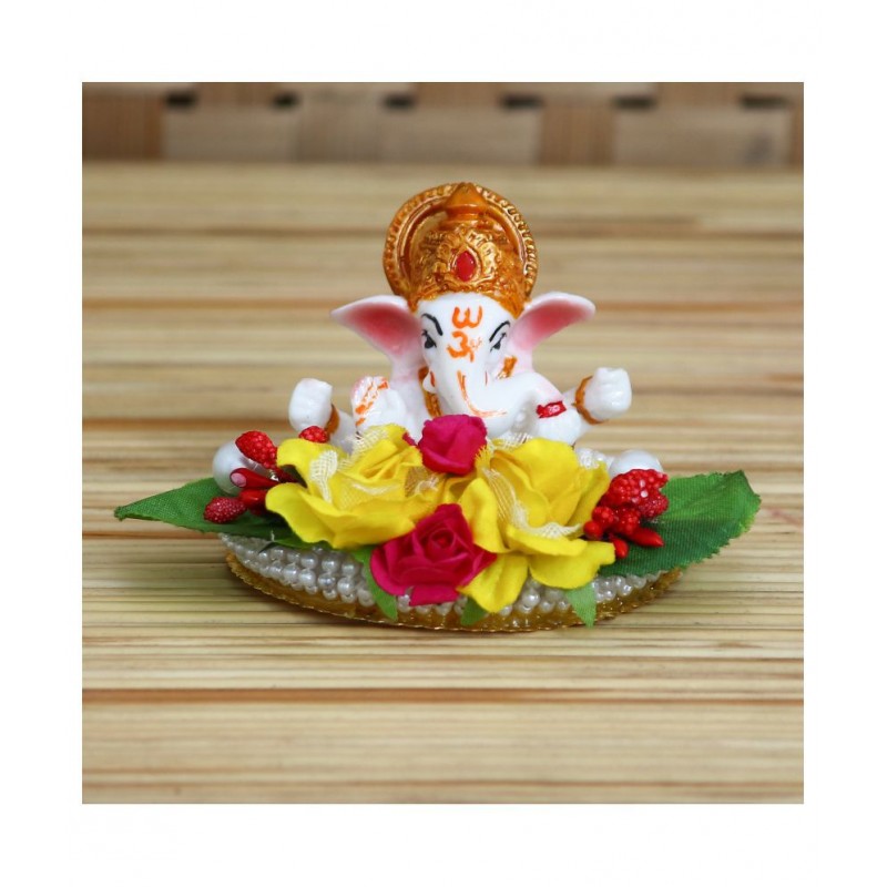 eCraftIndia Showpiece Resin Ganesha Idol 12 x 9 cms Pack of 1