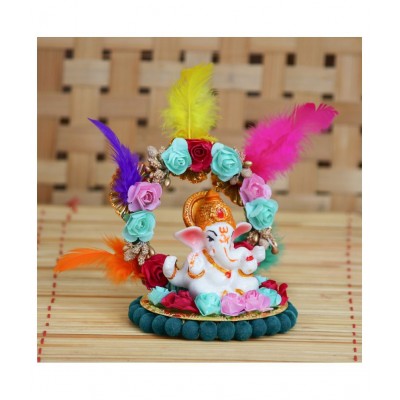 eCraftIndia Showpiece Resin Ganesha Idol 14 x 9 cms Pack of 1