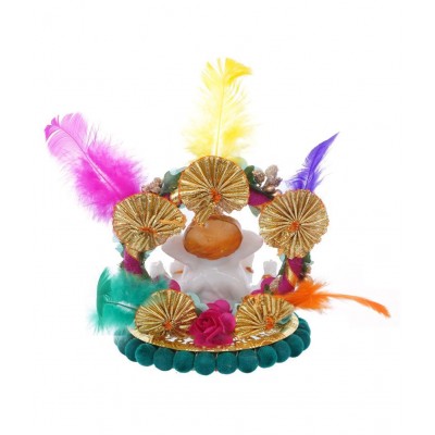 eCraftIndia Showpiece Resin Ganesha Idol 14 x 9 cms Pack of 1