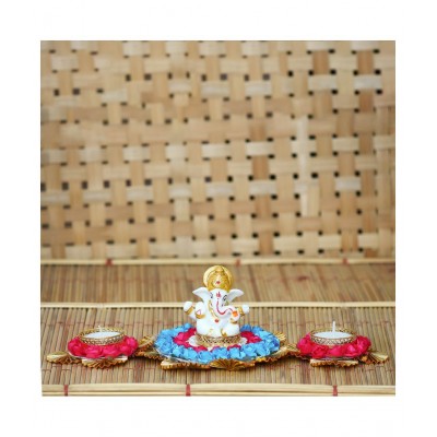 eCraftIndia Showpiece Resin Ganesha Idol 15 x 30 cms Pack of 1