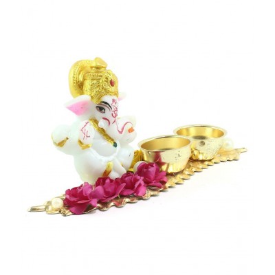 eCraftIndia Showpiece Resin Ganesha Idol 16 x 5 cms Pack of 1