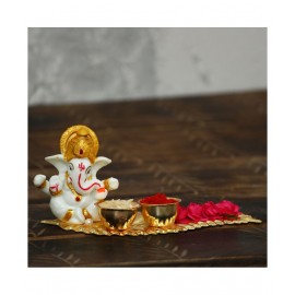 eCraftIndia Showpiece Resin Ganesha Idol 16 x 5 cms Pack of 1