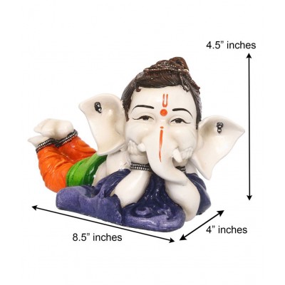 eCraftIndia Showpiece Resin Ganesha Idol 21 x 10 cms Pack of 1