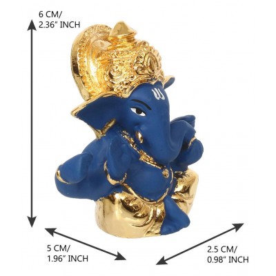 eCraftIndia Showpiece Resin Ganesha Idol 3 x 5 cms Pack of 1