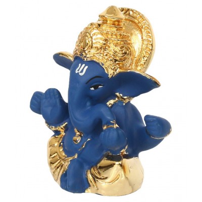 eCraftIndia Showpiece Resin Ganesha Idol 3 x 5 cms Pack of 1