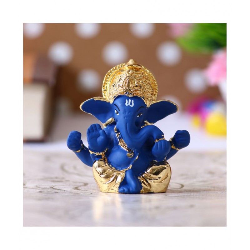 eCraftIndia Showpiece Resin Ganesha Idol 3 x 5 cms Pack of 1