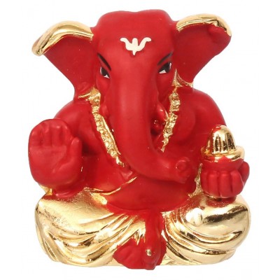 eCraftIndia Showpiece Resin Ganesha Idol 4 x 3 cms Pack of 1